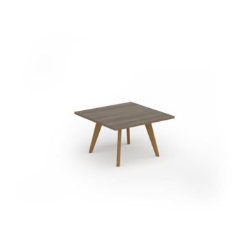 Unity coffee table 800w x 800d with 4x solid oak legs top in Nebraska oak - UCR88-NO