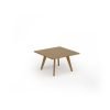 Unity coffee table 800w x 800d with 4x solid oak legs top in oak - UCR88-O