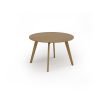 Unity circular dining table 1200dia with solid oak leg in oak - UDC12-O