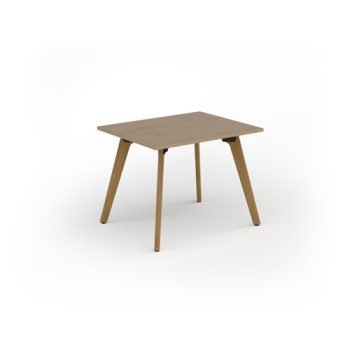 Unity dining table 1000w x 800d with 4x solid oak legs top in Kendal oak - UDR108-KO