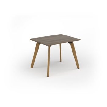 Unity dining table 1000w x 800d with 4x solid oak legs top in Nebraska oak - UDR108-NO