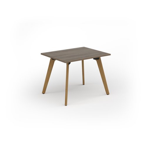 Unity dining table 1000w x 800d with 4x solid oak legs top in Nebraska oak - UDR108-NO