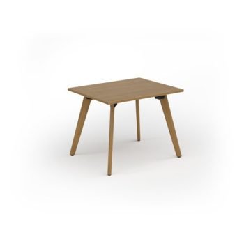 Unity dining table 1000w x 800d with 4x solid oak legs top in oak - UDR108-O