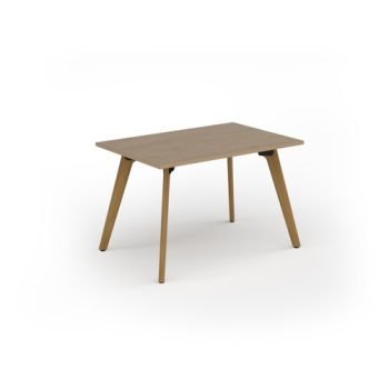 Unity dining table 1200w x 800d with 4x solid oak legs top in Kendal oak - UDR128-KO