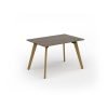 Unity dining table 1200w x 800d with 4x solid oak legs top in Nebraska oak - UDR128-NO