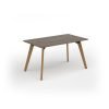 Unity dining table 1400w x 800d with 4x solid oak legs top in Nebraska oak - UDR148-NO