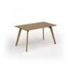 Unity dining table 1400w x 800d with 4x solid oak legs top in oak - UDR148-O