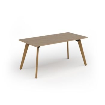Unity dining table 1600w x 800d with 4x solid oak legs top in Kendal oak - UDR168-KO