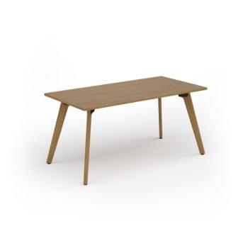Unity dining table 1600w x 800d with 4x solid oak legs top in oak - UDR168-O