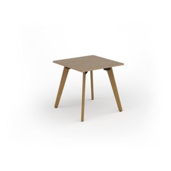 Unity dining table 800w x 800d with 4x solid oak legs top in Kendal oak - UDR88-KO