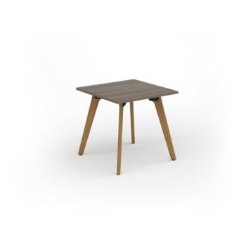 Unity dining table 800w x 800d with 4x solid oak legs top in Nebraska oak - UDR88-NO