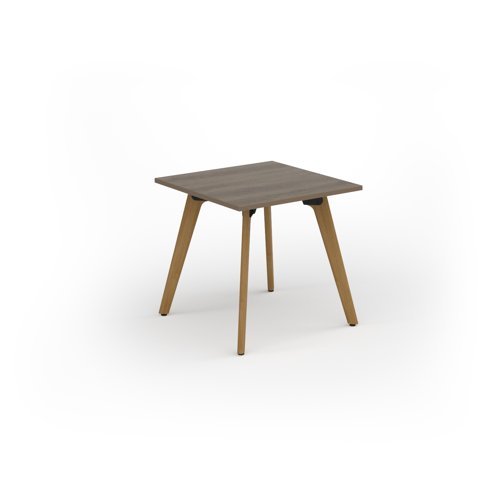 Unity dining table 800w x 800d with 4x solid oak legs top in Nebraska oak - UDR88-NO