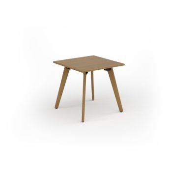 Unity dining table 800w x 800d with 4x solid oak legs top in oak - UDR88-O