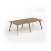 Unity worktable 2400w x 1200d with 4x solid oak legs top in oak - UDW2412-O