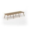 Unity worktable 3600w x 1200d with 4x solid oak legs top in oak - UDW3612-O
