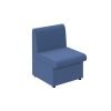 Una single modular upholstered seat in Cobalt Blue - UNA50001-CB
