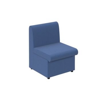 Una single modular upholstered seat in Cobalt Blue - UNA50001-CB