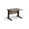 Vivo straight desk 1000mm x 800mm - black frame Nebraska Oak Top - V10-K-NO