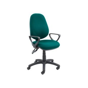 Vantage 100 2 lever PCB operators chair with fixed arms - Forest Green - V101-00-FG