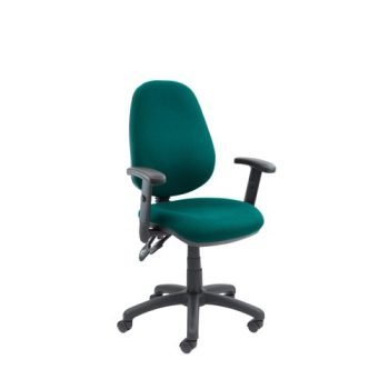 Vantage 100 2 lever PCB operators chair with adjustable arms - Forest Green - V102-00-FG