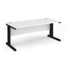 Vivo straight desk 1800mm x 800mm - black frame White Top - V18-K-WH