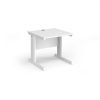 Vivo straight desk 800mm x 800mm - white frame White Top - V8-WH-WH