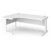 Vivo left hand ergonomic desk 1800mm - white frame White Top - VEL18-WH-WH
