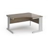 Vivo right hand ergonomic desk 1400mm - silver frame Nebraska Oak Top - VER14-S-NO