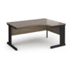 Vivo right hand ergonomic desk 1600mm - black frame Nebraska Oak Top - VER16-K-NO