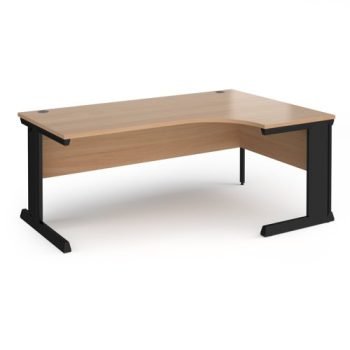 Vivo right hand ergonomic desk 1800mm - black frame Beech top - VER18-K-B