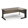 Vivo right hand ergonomic desk 1800mm - black frame Nebraska Oak Top - VER18-K-NO