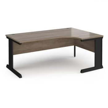 Vivo right hand ergonomic desk 1800mm - black frame Nebraska Oak Top - VER18-K-NO