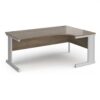 Vivo right hand ergonomic desk 1800mm - silver frame Nebraska Oak Top - VER18-S-NO