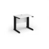 Vivo straight desk 800mm x 600mm - black frame White Top - VEX8-K-WH