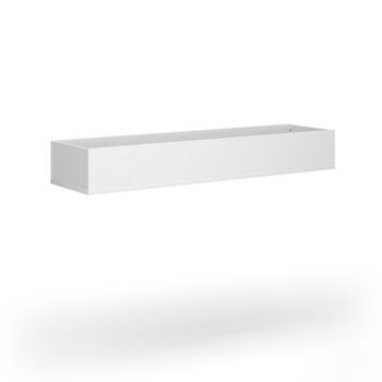 Wooden planter 1600mm wide to fit on side-by-side wooden lockers - white - WPLD-WH
