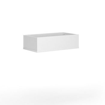 Wooden planter 800mm wide to fit on single wooden lockers - white - WPLS-WH