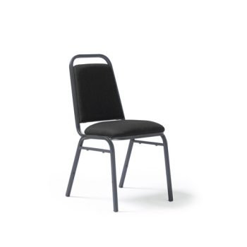 Yin classic back banqueting stacking chair - charcoal - YIN100K-C