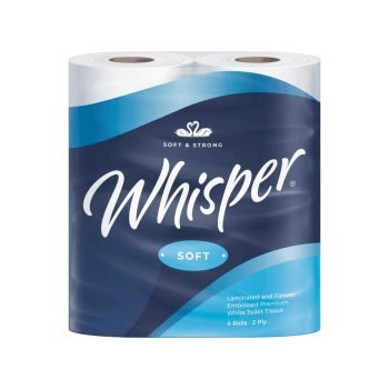 Whisper Soft Premium Toilet Rolls 2-Ply Pack 40 - Fusion Office Ltd