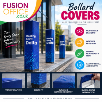 Printed Bollard Covers - Fusion Office Ltd - Andover - Hampshire - UK