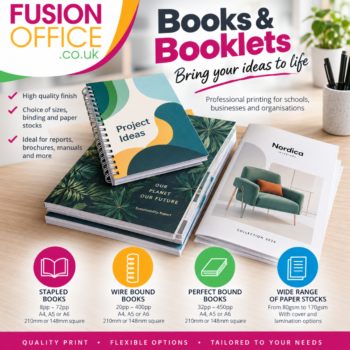 Printed Books and Booklets - Fusion Office Ltd - Andover - Hampshire - UK