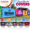 Printed Crowd Barrier Covers - Fusion Office Ltd - Andover - Hampshire - UK