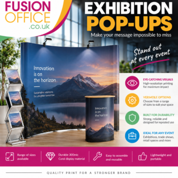 Printed Exhibition Pop Ups - Fusion Office Ltd - Andover - Hampshire - UK