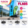 Printed Feather and Teardrop Flags - Fusion Office Ltd - Andover - Hampshire - UK