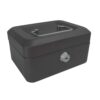 Metal Cash Box 150mm Black (6 inch) Key Lock CBBK6 - Each