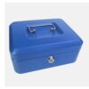 Metal Cash Box 200mm Blue (8 Inch) Key Lock CBBL8 - Each