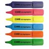 Highlighters Assorted Wallet 6 Chisel Tip