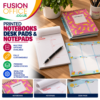 Printed notebooks, desk pads and notepads from Fusion Office Ltd