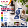 Printed Sticker and Label Reels from Fusion Office Ltd